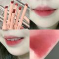 Student'S Pseudo Plain Face Temperament Lipstick Gege Bear Velvet Soft Mist Tube Lipstick Pen 6-Color Long Tube Long-Lasting Matte Lip Gloss. 