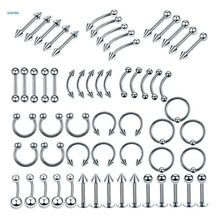 5x60%20Pieces%20Nose%20Lip%20Tongue%20Eyebrow%20Tragus%20Navel%20Belly%20Ring%20Piercings%208mm%20-%20Image%205