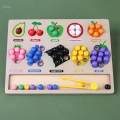 Color Sorting Toy Peg Board Game for Holiday Gifts Kindergarten 3 Year Old+. 