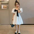Korean Girls Puff Sleeve Dress Cute Princess Dress2022New Summer Western Style Cake Dress Kids' Skirt. 