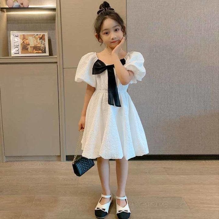 Korean%20Girls%20Puff%20Sleeve%20Dress%20Cute%20Princess%20Dress2022New%20Summer%20Western%20Style%20Cake%20Dress%20Kids'%20Skirt%20-%20Image%208