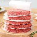 100 Pieces Hamburger Paper Parchment Paper Burger Sheets Liner Round Nonstick for Restaurants Patty Separating.