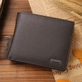 Genuine Leather Men Wallets Premium Product Real Cowhide Wallets For Man Short Black Walet Portefeuille Homme. 