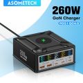 260W PD3.1 USB C Charging Station Wireless Charger LCD Display 5 Ports QC 3.0 PPS Fast Charger for iPhone 14 MacBook Pro Samsung.