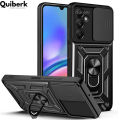 Quiberk for Samsung Galaxy A05s / A25 5G Phone Case Slide Camera Cover Magnetic Kickstand Hard Shockproof Armor Back Casing. 