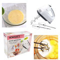 Scarlett Electric 7 Speed ​​Hand Mixer with 4 Piece Stainless Blender, Beater for Cake/Cream Mix, Food Blender, Bitter for kitchen bitter for cake, white. 