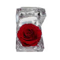 Glass dome Eternal preserved rose Long-lasting Handcrafted Luxury packaging flower Preserved Rose-shaped Valentine's Flower for Home decor Wedding decoration Gift for girlfriend/wife Suitable for any. 