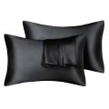 Luxury Smooth Envelope Pillow Cases Custom Logo Solid Colors Silk Satin Pillow Cases.