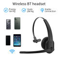 Tebe Bluetooth 5.0 Office Headphones Noice Reduction Wireless Mono Headset with Microphone For Driver Call Center Skype Office. 