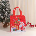 Santa Claus Christmas Non-Woven Bags Vibrant Tote bag 23*22*11cm Colorful Tote Bags Snowman Non-woven Party Gift Wrapping Bags. 