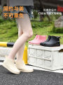 Rain boots women's short water boots fashion low-cut thickened net red rain boots warm, wear-resistant, non-slip outdoor kitchen shoes.