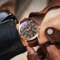 Quartz Men's Watch Leather Strap Luminous Simple Business Casual Waterproof Watch.