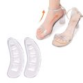 Women's Invisible Toe Cover with Padding Toe Topper Liner Socks Non-Skid Bottom for High Heels Insert Insole Heel Protector. 
