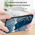 Phone Case OPPO A17K A17 Back Cover Starry Galaxy Moon Meteor Design Protective Back Tempered Glass Couple Cover OPPO A17K A17 Housing.
