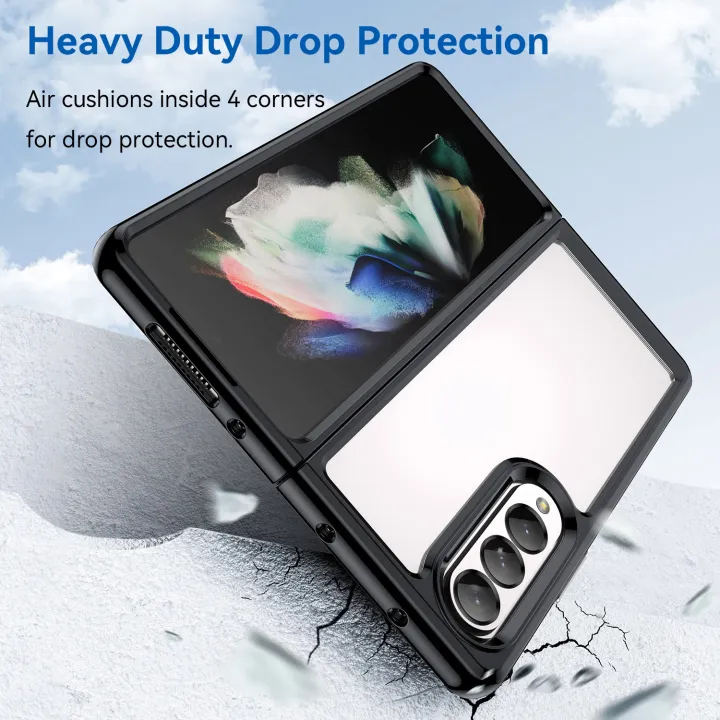 %E3%80%90Healer%20DingD%E3%80%91Case%20For%20Samsung%20Galaxy%20Z%20Fold%204%205G%20Flod%203%20Silicone%20Bumper%20Acrylic%20Transparent%20Shockproof%20Phone%20Cover%20For%20Samsung%20Z%20Fold%204%20Case%20-%20Image%203