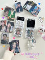 【NShisasN】Cute Cartoon Card Bag Clear Case With Chian For Samsung Galaxy Z Flip 5 4 3 flip5 flip4 flip3 Zflip4 zflip5 5G Girl Lovely Cover. 