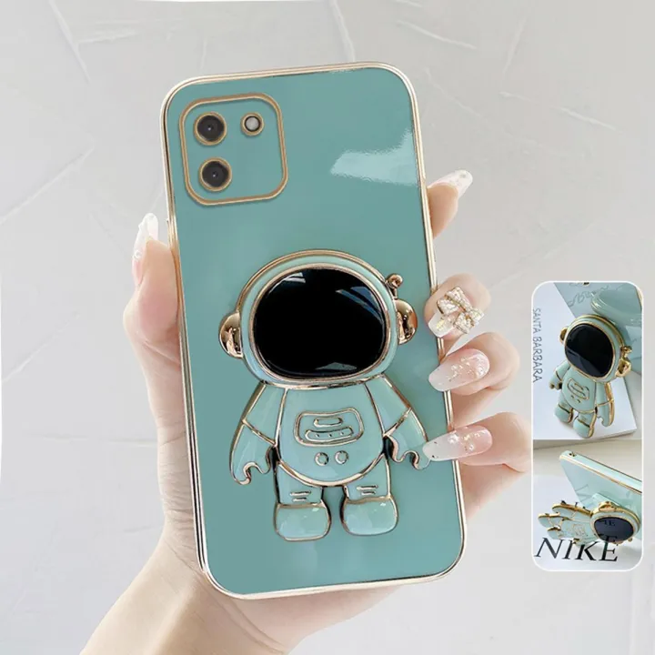FELMYST%20Astronaut%20Case%20For%20Samsung%20Galaxy%20A03%203D%20NASA%20POP%20Folding%20Stand%20Holder%20Mobile%20Phone%20Casing%20Girl%20Boy%20Luxury%20Plating%20Square%20Soft%20Shockproof%20Cover%20Accessories%20-%20Image%202