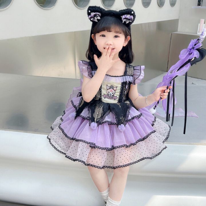 Kuromi%20clothing,%20girls%20princess%20summer%20new%20high-end%20Lolita%20children's%20dress,%20purple%20-%20Image%206