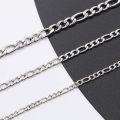 3-5mm Width Waterproof Stainless Steel New Punk Figaro Link Chain Basic Women Bracelet For Hip Hop Bangle Jewelry Gifts.
