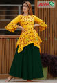 New Attractive Eid Collection 2022 - Explore Elegance in this Exclusive 2-Piece Skirt Kurti Set, Perfectly Designed for Girls.