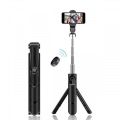 XT-02 oldable Mini 3 in 1 Wireless Selfie Stick F Tripod BT4.0 Extendable Monopod with Remote Control for IOS for Android.