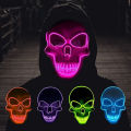Halloween Horror Skull Mask LED Cold Light Mask LED Halloween Mask Cosplay Mask Halloween Party Decoration Luminous Skull Masks.