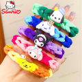 Anime Sanrio Hair Tie Rubber Band Children's Kuromi Cinnamonroll Cartoon Hair Band Bestie Accessories Scrunchie Bracelet Gift.