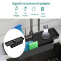 Silicone Kitchen Sink Splash Guard, 15.9x5.6x2 Inch Faucet Mat For Kitchen Sink Easy To Clean Faucet Water Catcher For Kitchen Fengshi.