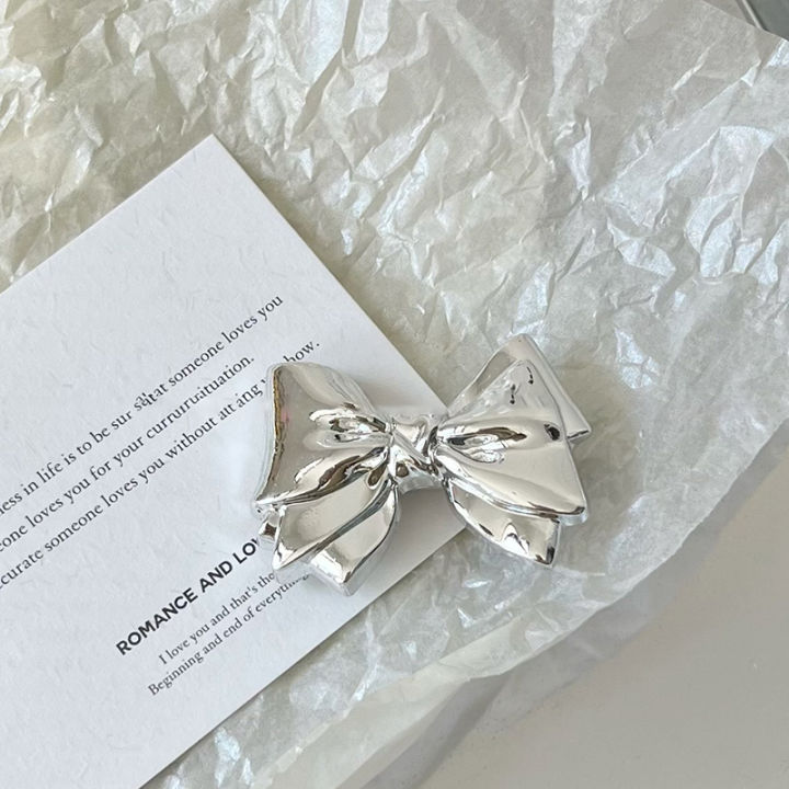 Fashion Metal Bow Knot Hair Clip Vintage Cool Charm Aesthetics Hair Clip For Women Girls Trendy Versatile Hair Accessories Demoo