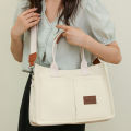 Women Fashion Shoulder Bag Large Capacity Canvas Tote Bags Adjustable Strap Crossbody Bag Multi Pocket Square Work Commuting Bag.