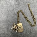 New Anime One Piece Metal Keychain Choker Necklace Luffy Ace Straw Hat Pendant Men Women Gift Anime Accessories Wholesale. 