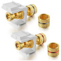 Banana Jack Binding Post Jack Insert 2 Pairs/4 Pack. 