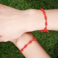 2pcs Handmade 7 Knots Red String Roped Bracelet for Friends Couple Friendship Braid Rope Bracelets Wristbands. 