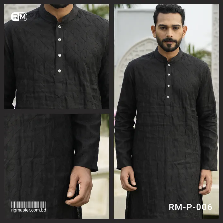 Rig%20Master%20Black%20Premium%20cotton%20Panjabi%20for%20Men%20-%20Image%202
