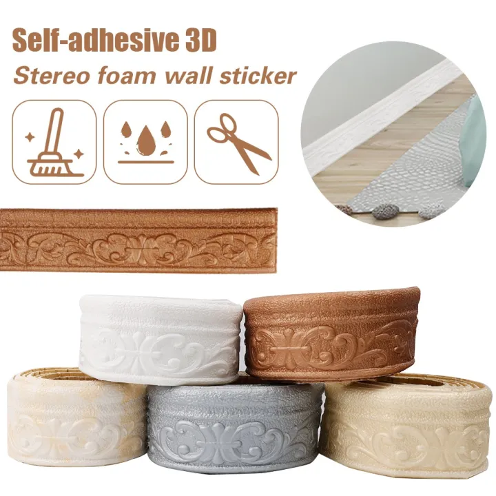 2.3M%203D%20Foam%20Wall%20Pasted%20Self-adhesive%20Waterproof%20Waist%20Line%20Skirting%20Wall%20Pasted%20Living%20Room%20Background%20Wall%20Decoration%20-%20Image%206