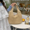 Woven Straw Straw Bag Fashionable Versatile Lightweight Shoulder Bag Large Capacity Tote Bag for Summer Vacation Beach Travel Daily Use.