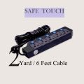 SAFE TOUCH ST-512 Multiplug 5 Port Extention Socket Black Multi Plug. 