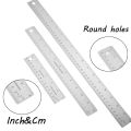 Metal Ruler with Cork Backing 6/12/18 Inch Ruler Set.