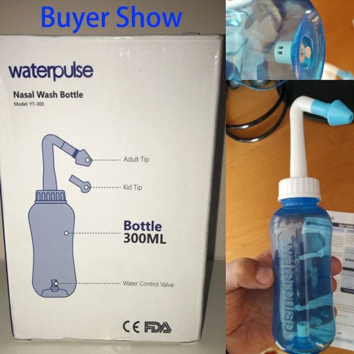 【hot】 Waterpulse Nasal Wash Bottle 300 Or 500Ml Irrigator Nasal Nose Cleaner Neti Pot For Allergic Rhinitis Nose Wash Cleaner