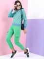 Pantoneclo Premium Women's / Girl's Round Neck Reversible Wavy Motif Sweater / Cardigan / Pullover. 