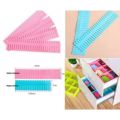 Adjustable Plastic Drawer Organizer Stretchable Interlocking Grid for Makeup, Jewelry & Kitchen Items.