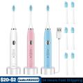 Portable Smart Electric Sonic Vibration Toothbrush 5 Adjustable Modes Waterproof Rechargeable USB Electric Tooth Brush Teeth. 