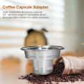 Coffee Capsule Adapter Stainless Steel Coffee Capsule Converter Nespresso Capsule Adapter for Vertuolline GCA1 Delonghi ENV135 ENV150 Coffee Machine.