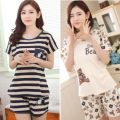 Women Pajamas Suits Lovely Home Suit Sleepwear Short Sleeve Pyjamas Comfortable Girl Spring And Summer Colthing. 
