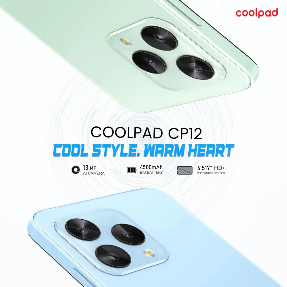 Coolpad CP12 Smartphone – 6.52” HD+ Display, 8GB RAM (4+4), 128GB