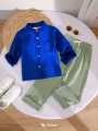 Children’s Designer Cotton Crepe Shirt and Pant Set for Boy | Perfect for Outings & Events.