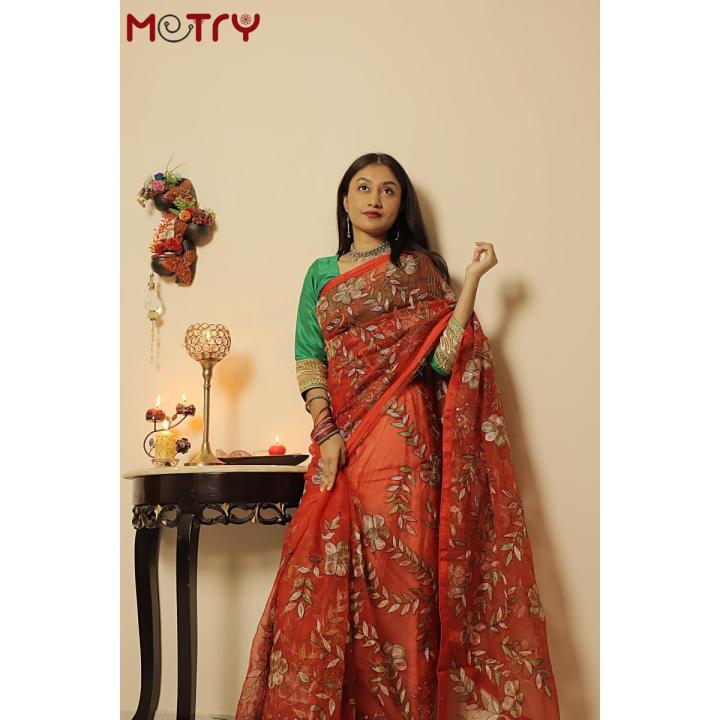 Premium Rajshahi Handcrafted Muslin Silk  100% Authentic Sarees