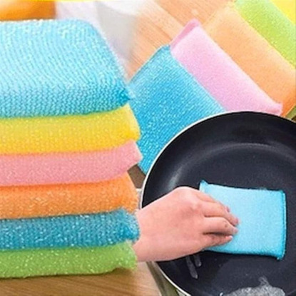 majoni,Soft Sponge Dish Washer Pad (4 pcs)- Multicolor
