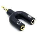 3.5mm Jack Mic Audio Y Splitter Cable 1 Male to 2 Female with Separate Headset/MicrophoNE Adapter. 
