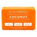 Sunaroma Coconut Kokum Butter Soap (8 oz) - Natural Soap Brightens and Tones Dull Skin - Kokum Butter and Milk Protein Soothe and Moisturize the Complexion - Paraben and Sulfate Free, Made in the USA.